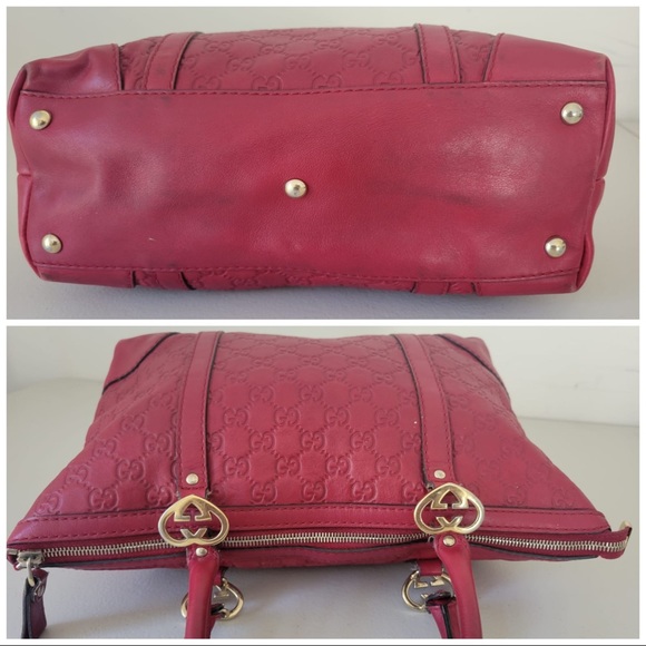 Gucci Guccissima Lovely Heart Red Tote - Picture 6 of 7